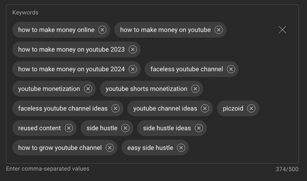 do youtube channel tags keywords matter